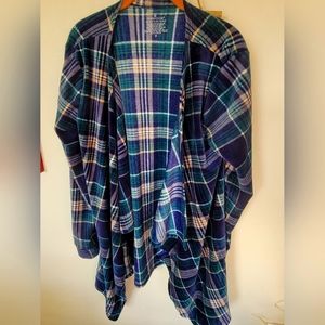 Cuddl duds plaid cardigan